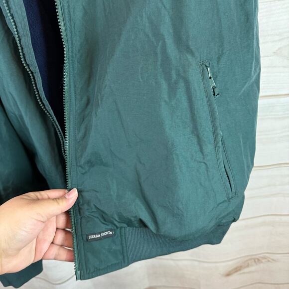 Sierra Sport Green Fleece Full Zip Jacket "Saranac" Size XL - Picture 2 of 8